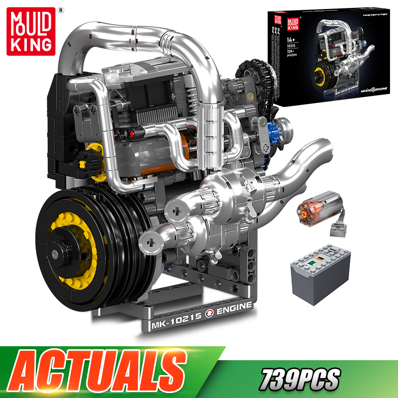 Lego Set Technic - Mould King 10215 ชุดตัวต่อเครื่องยนต์ซูเปอร์คาร์ ชุดประกอบเครื่องยนต์รถสปอร์ต ของเล่นรถเทคนิค