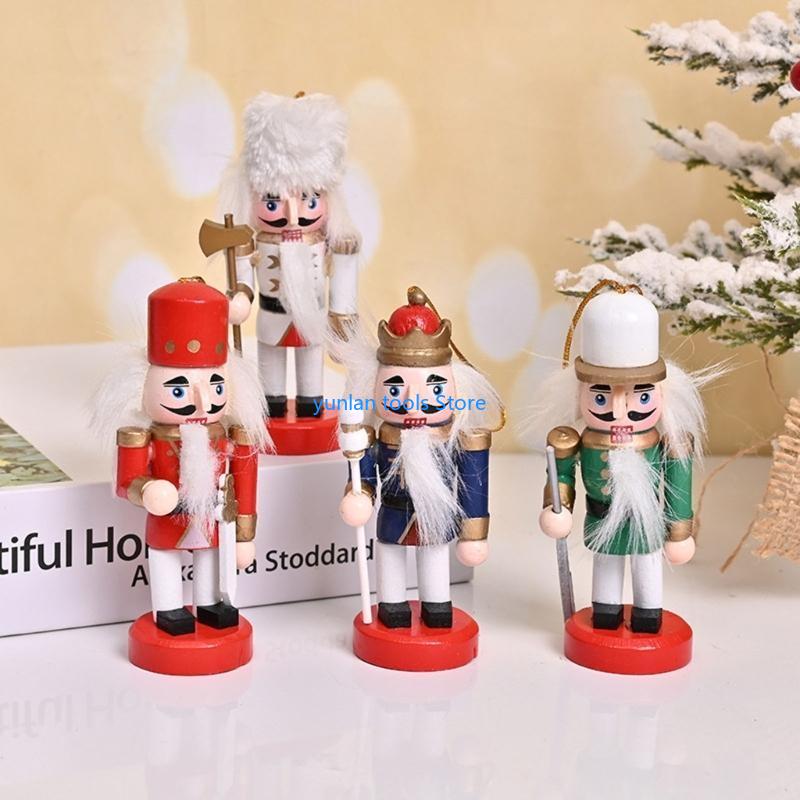 Nutcracker Figurine - 50lb 4pcs ไม้ Nutcracker King Figurine