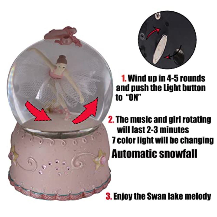 ลูกโลกหิมะหมุนได้รูปนักบัลเล่ต - Snow Globe Musical บทวิจารณ์และราคา