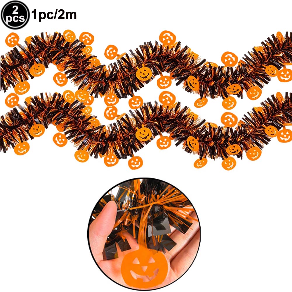 ม่านฟอยล์ฮาโลวีนพร้อมพู่ประดับ - Tinsel Garland Decoration บทวิจารณ์และราคา