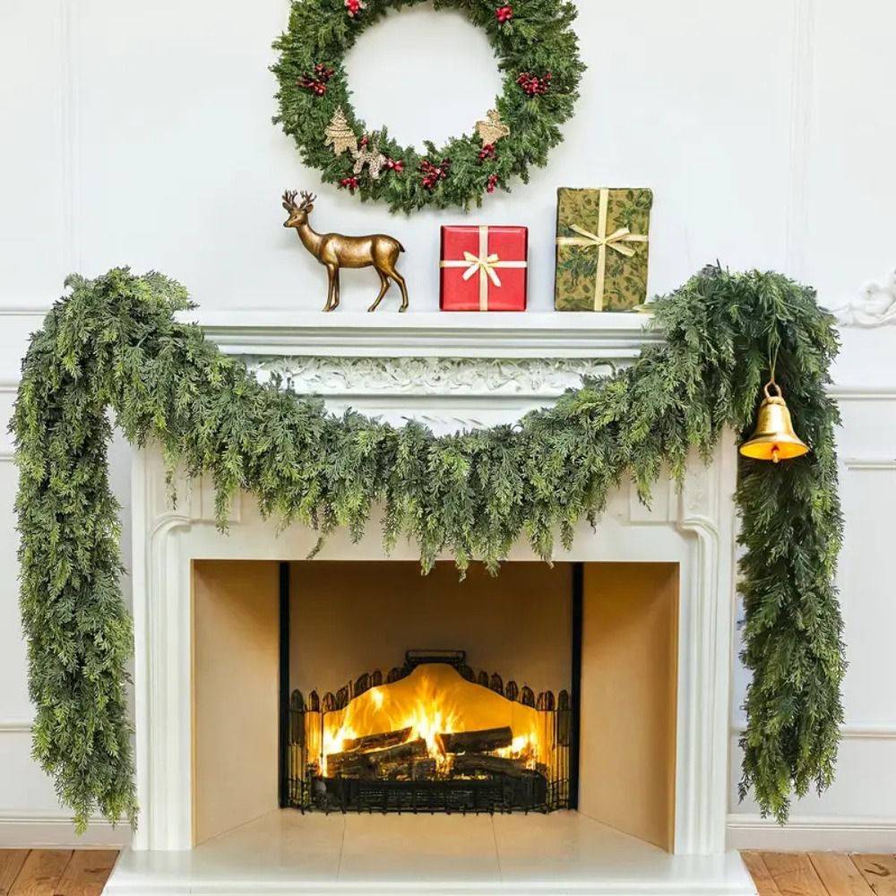 พวงมาลัยต้นสนนอร์ฟอล์กเทียมขนา - Christmas Wreath Fake บทวิจารณ์และราคา