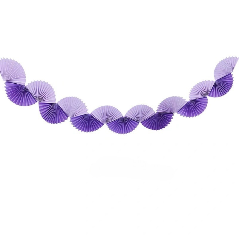 สีม่วงเงินปาร์ตี้กระดาษ 3D พัด - Tinsel Garland Decoration บทวิจารณ์และราคา
